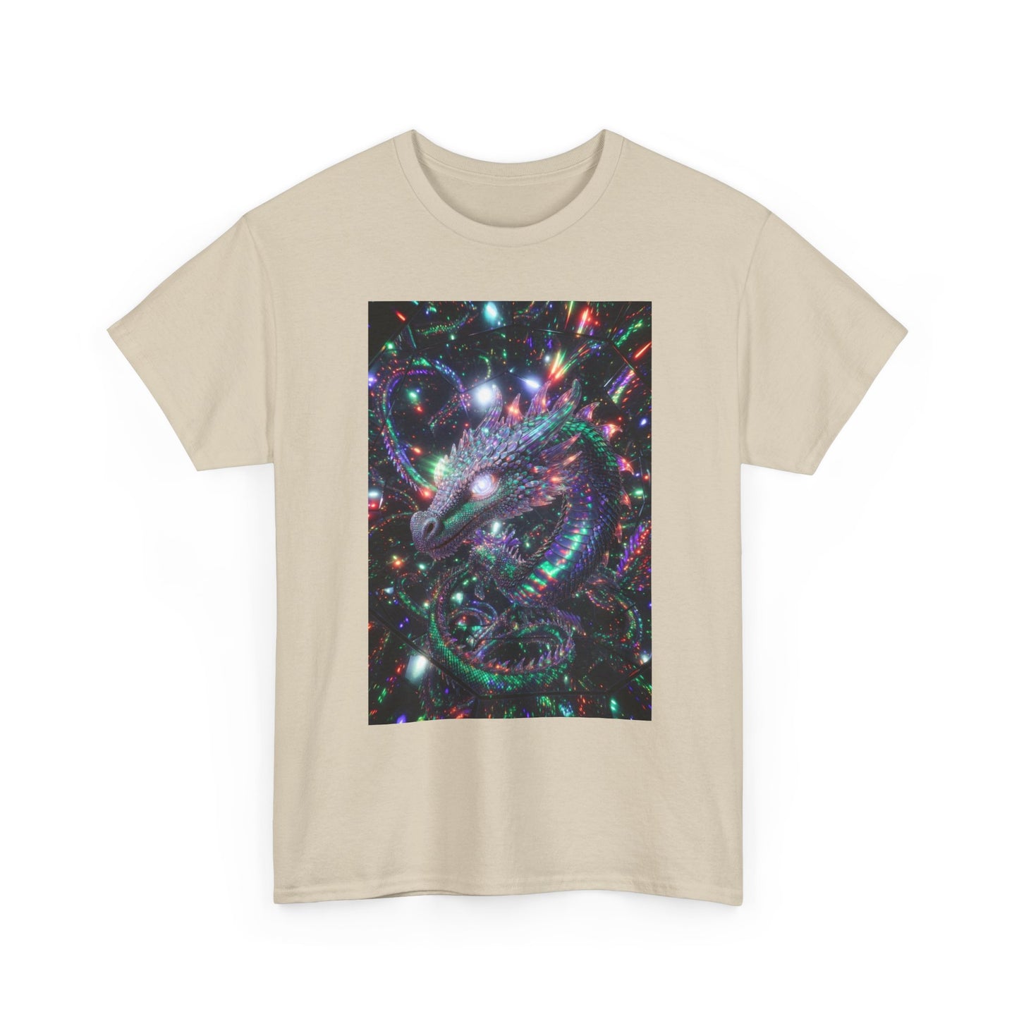 Cosmic Dragon T‑Shirt — Neon Galaxy Serpent Graphic Tee