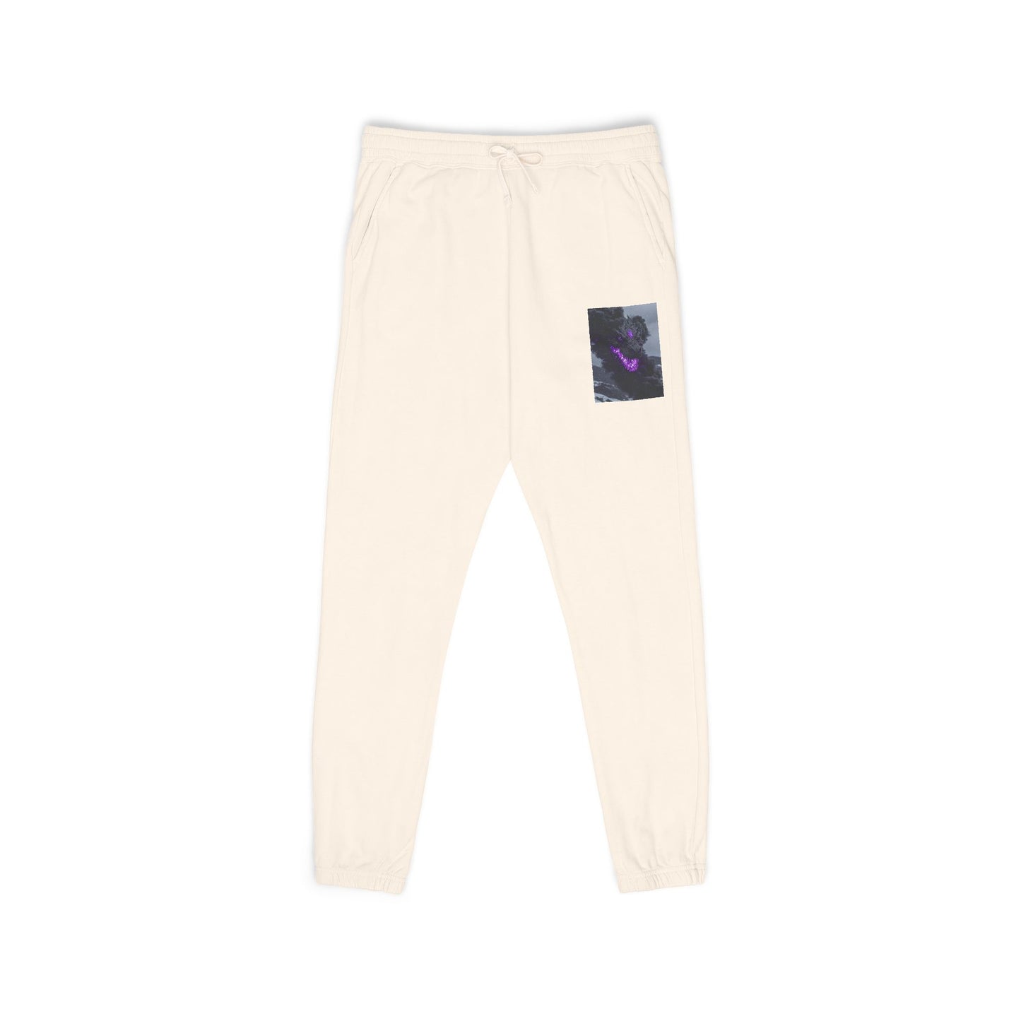 Ember Galaxy Sweatpants — Garment-Dyed Fleece Joggers with Pocket Art