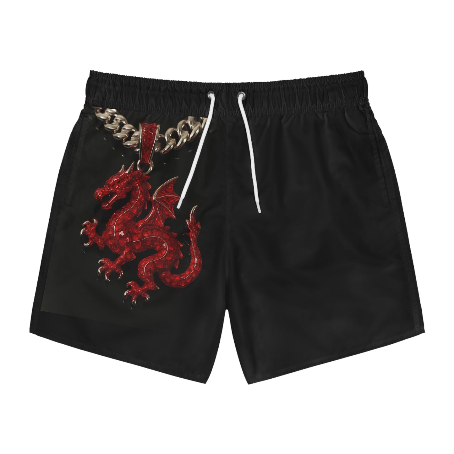 Men's Dragon Graphic Swim Trunks - Beach Ready Shorts with Unique Design