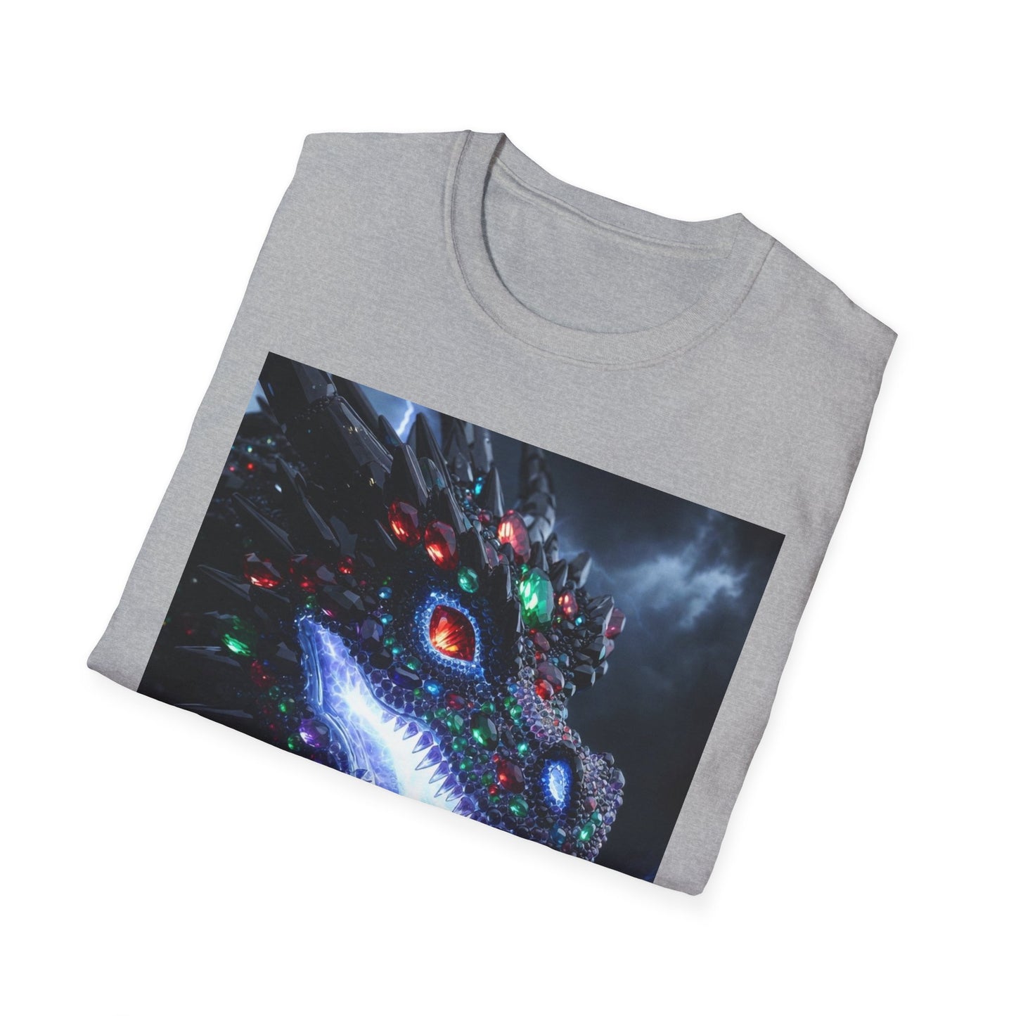 Cosmic Leviathan Shark T-Shirt — Neon Sci‑Fi Sea Monster Tee
