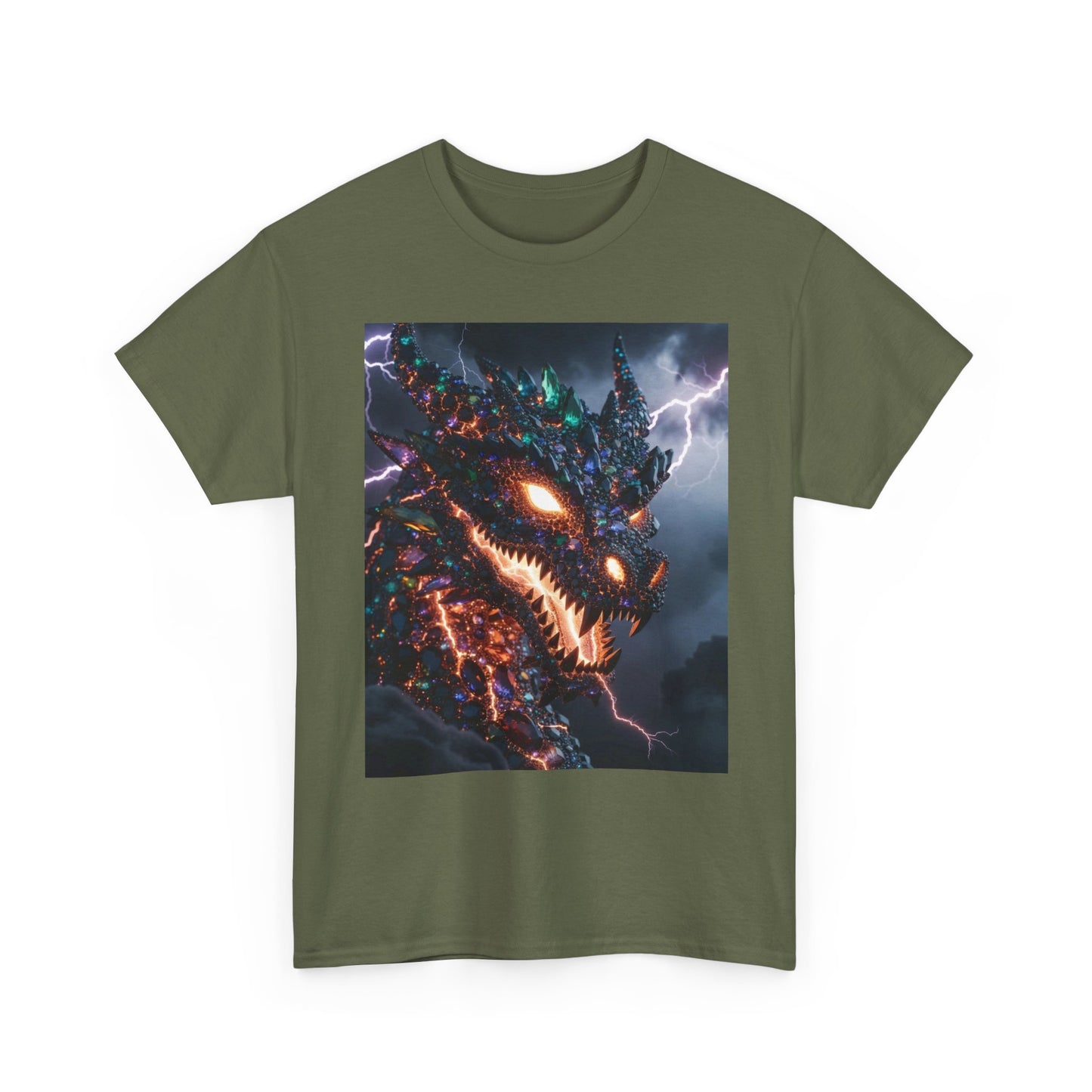 Molten Fury Dragon T‑Shirt — Lightning Kaiju Graphic Tee