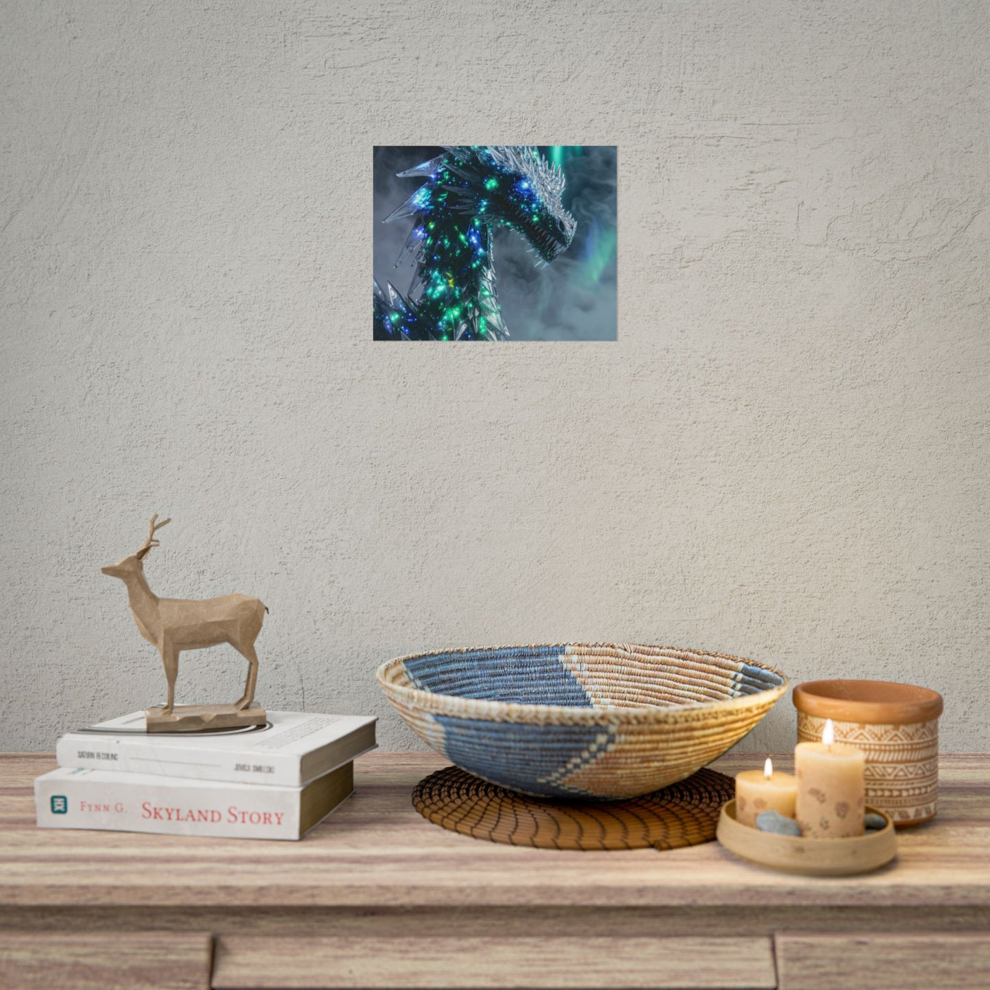 Crystal Dragon Poster – Fantasy Wall Art Rolled Print