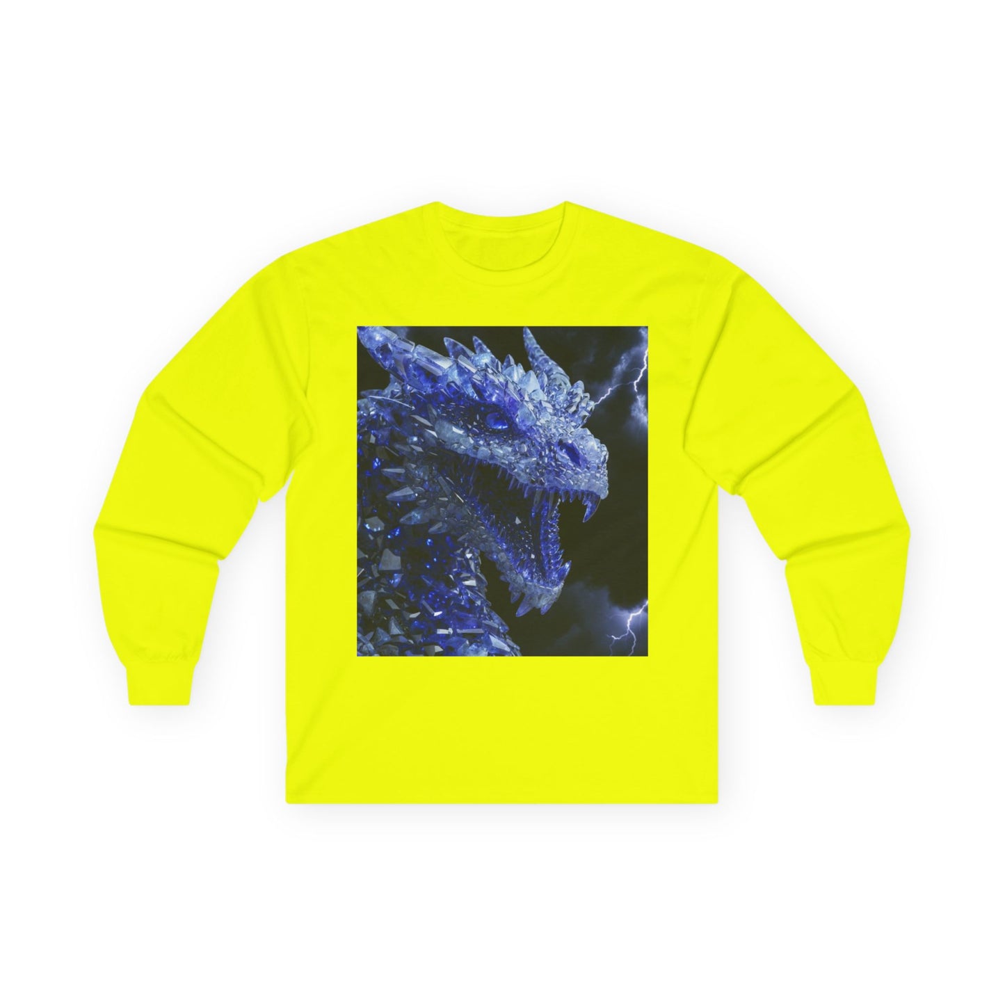 Ice Dragon Long Sleeve Tee — Blue Frost Dragon Graphic Shirt