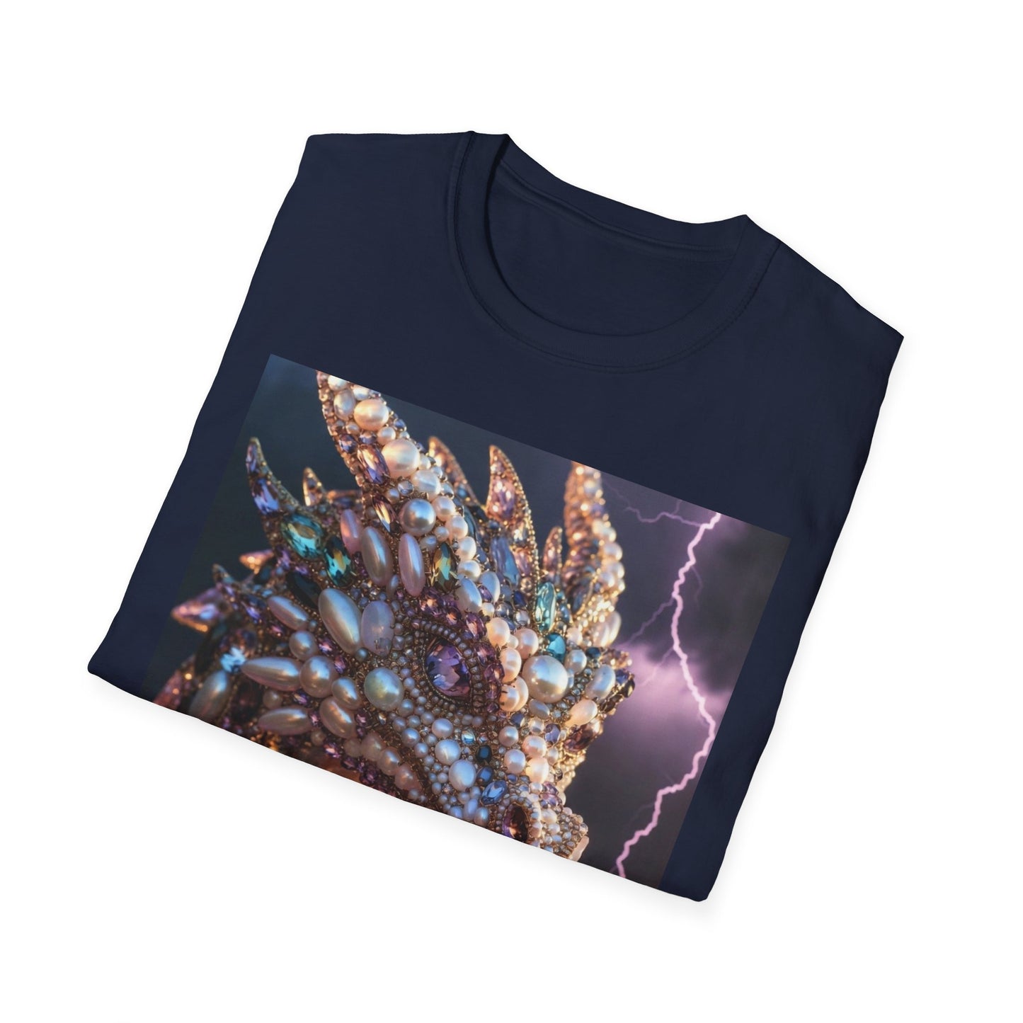 Dragon Gem Art T-Shirt — Fantasy Lightning Dragon Graphic Tee