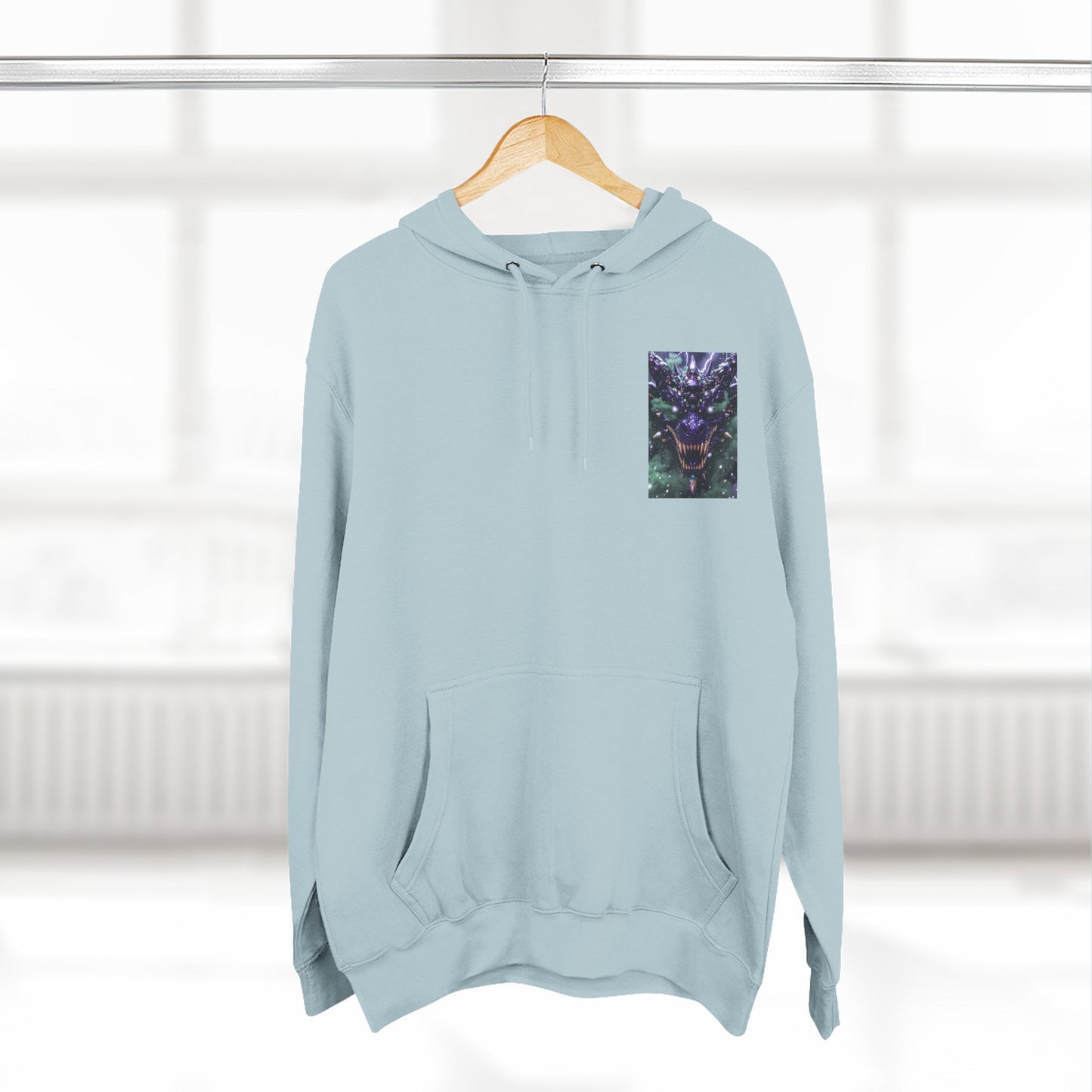 A Mystic Cosmic 🐉 Hoodie — Astral Galaxy Cat Chest Print Fleece Hoodie