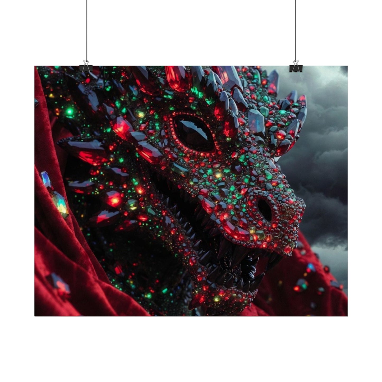 Rolled Poster — Jewel-Encrusted Dragon Art Print