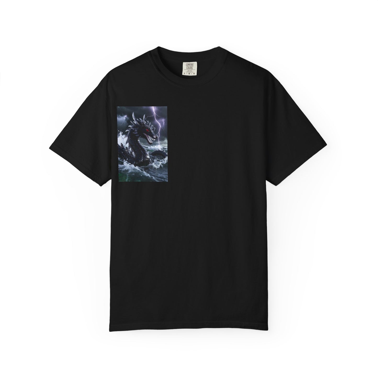 Dragon Storm Graphic T-Shirt — Dark Fantasy Chest Print