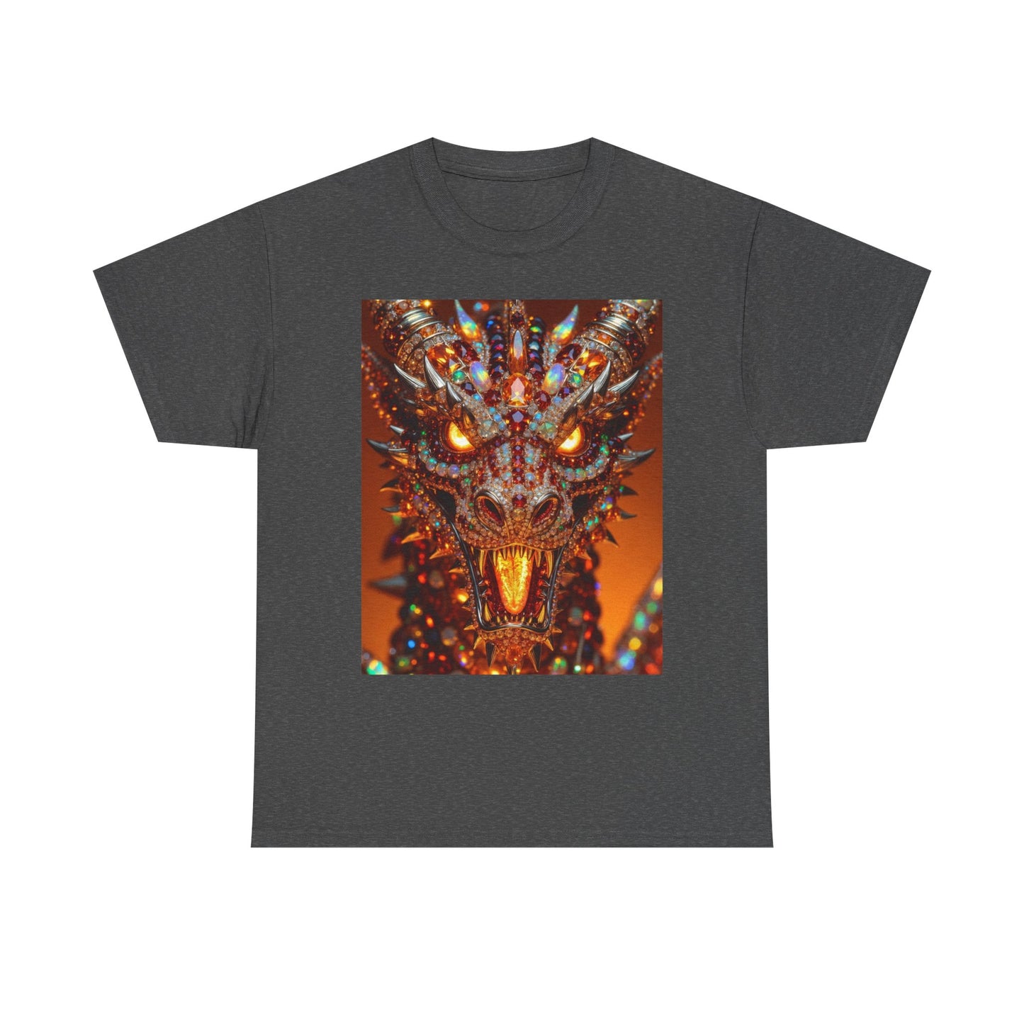 Dragon Face T-Shirt — Fiery Mythical Creature Graphic Tee