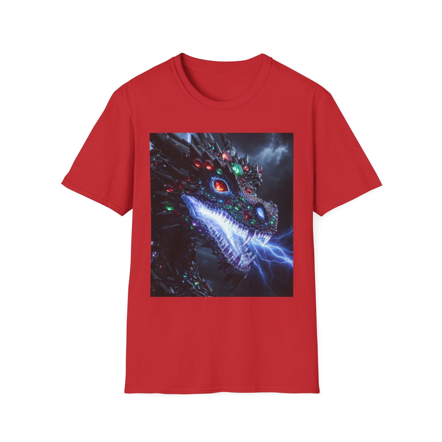 Cosmic Leviathan Shark T-Shirt — Neon Sci‑Fi Sea Monster Tee