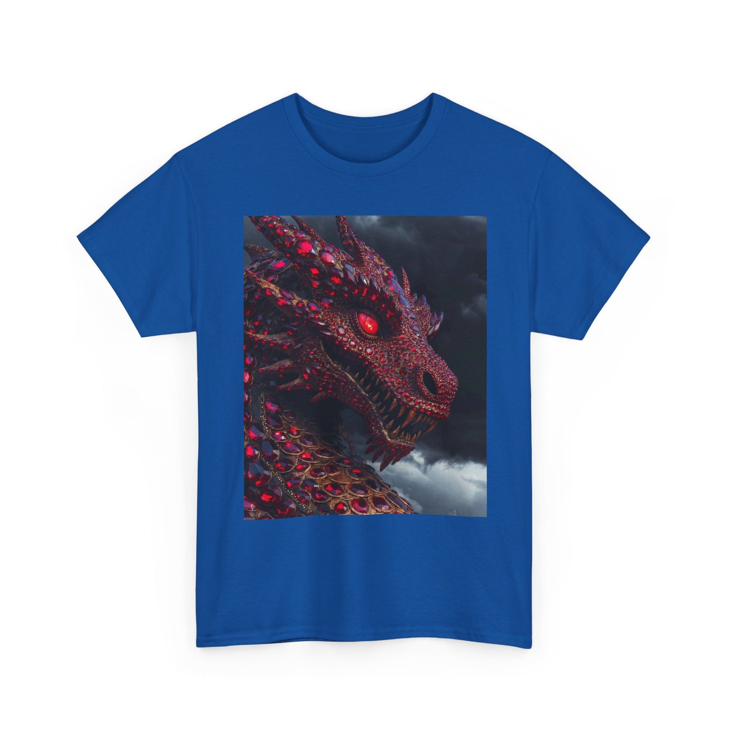Dragon Portrait T-Shirt — Fiery Red Fantasy Dragon Graphic Tee