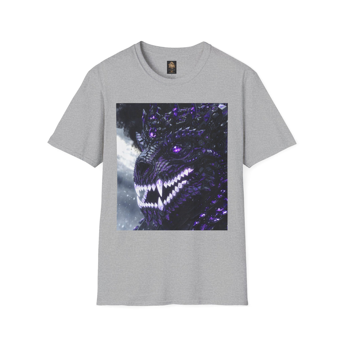 A Purple Dragon Skull T-Shirt — Divine Dragon Armor Logo Tee