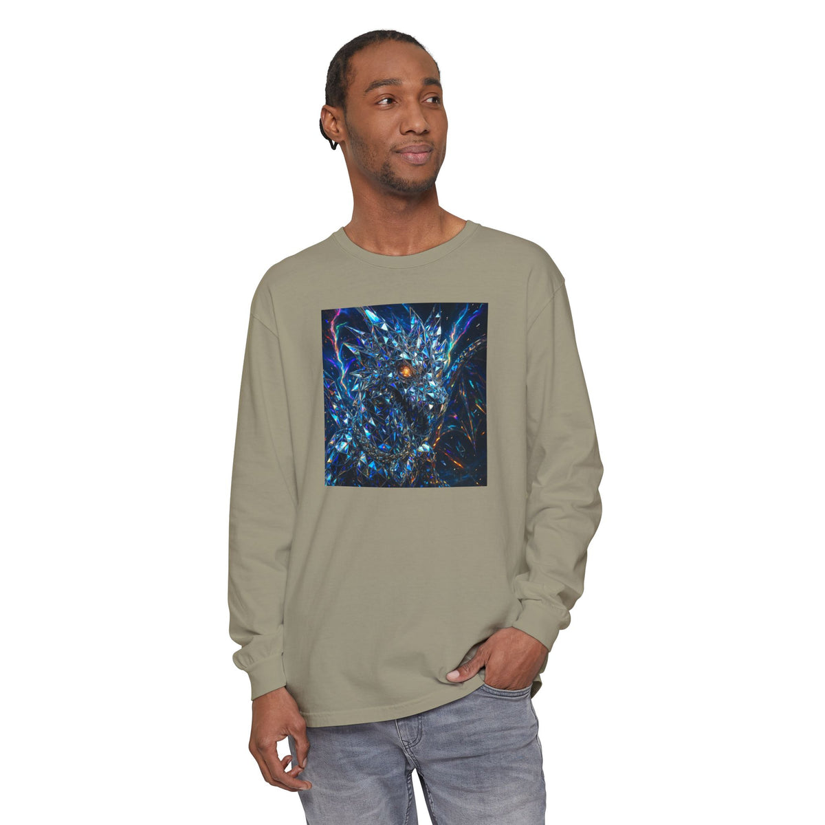A Glass Dragon Garment-dyed Long Sleeve T-Shirt