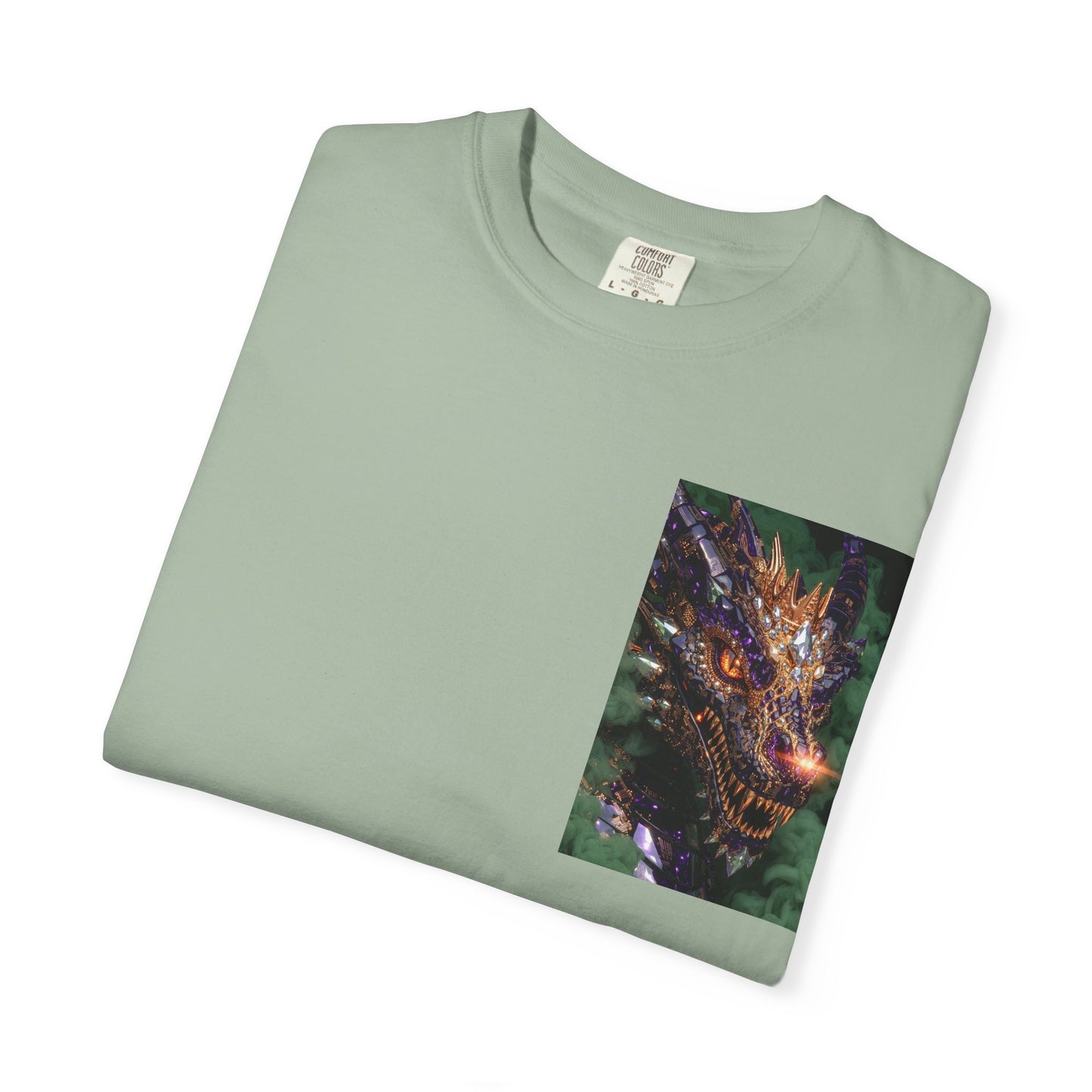 Dragon Pocket Graphic T‑Shirt — Fiery Fantasy Chest Print