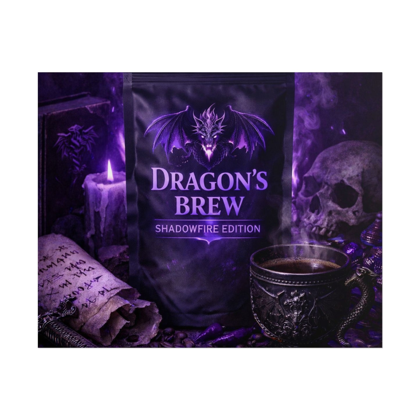Rolled Poster — "Dragon’s Brew: Shadowfire Edition" Fantasy Poster