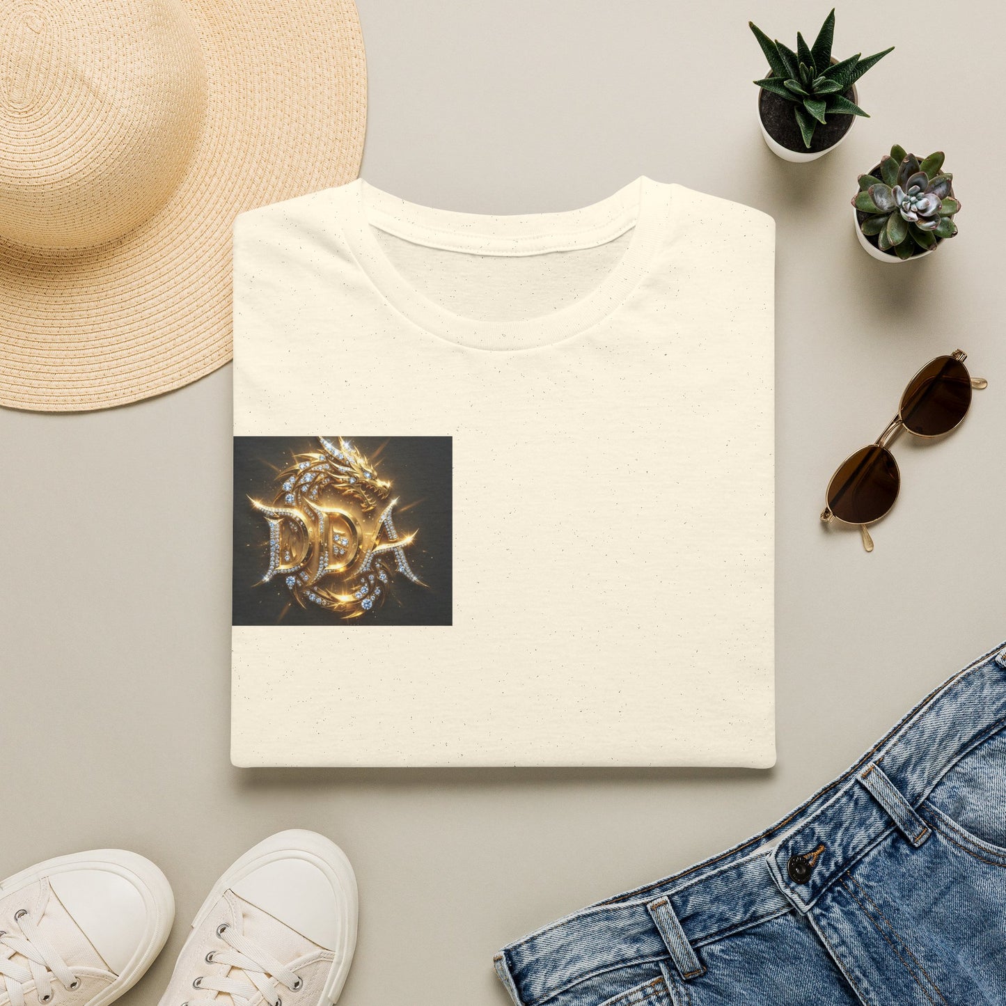 #1 seller DDA DIVINE DRAGON ARMOR T-Shirt — Golden Dragon Emblem Chest Logo, Fantasy Gaming Fan Tee