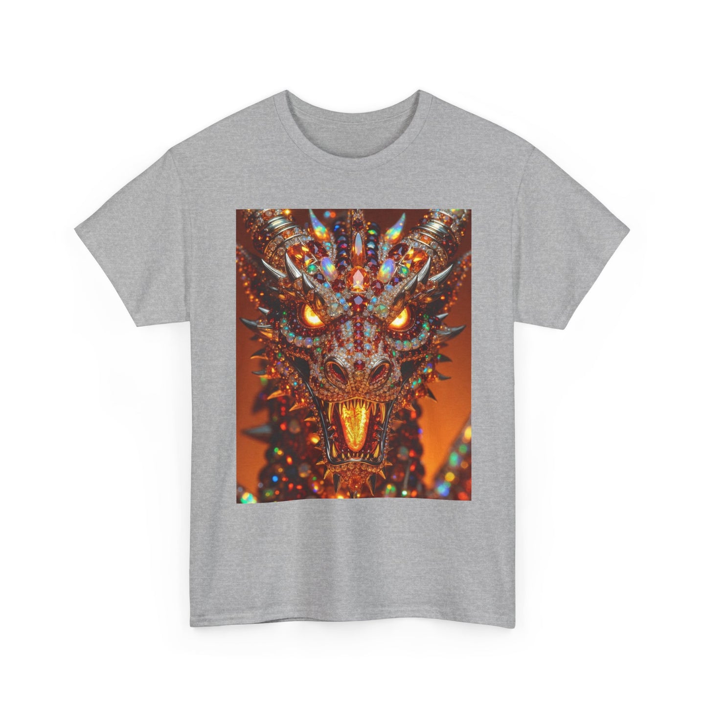 Dragon Face T-Shirt — Fiery Mythical Creature Graphic Tee