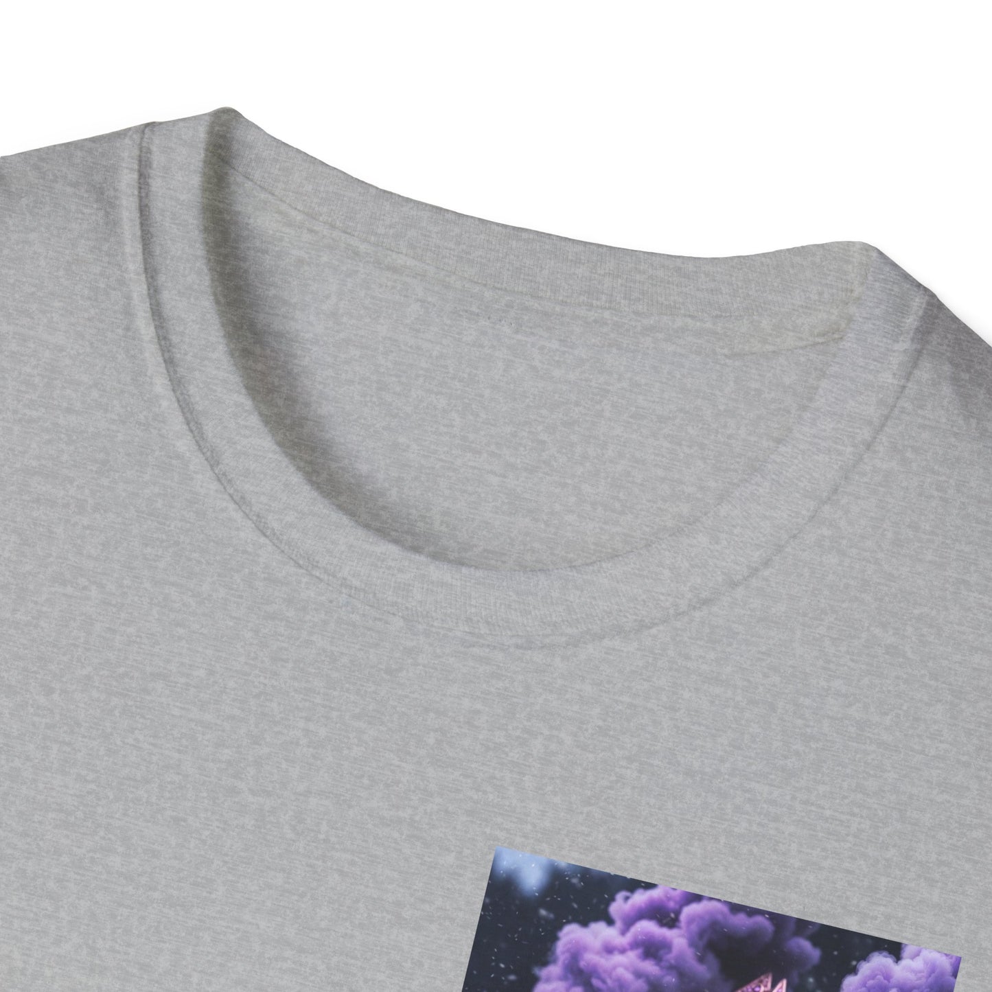 T-Shirt — Purple Nebula Tree Chest Pocket Graphic Tee