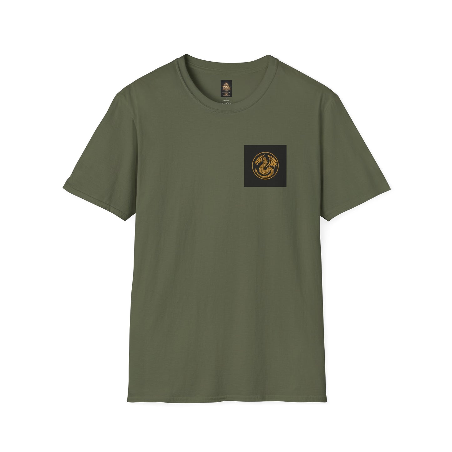 A # 1 Selling Divine Dragon Armor Pocket T-Shirt — Vintage Gold Emblem Tee