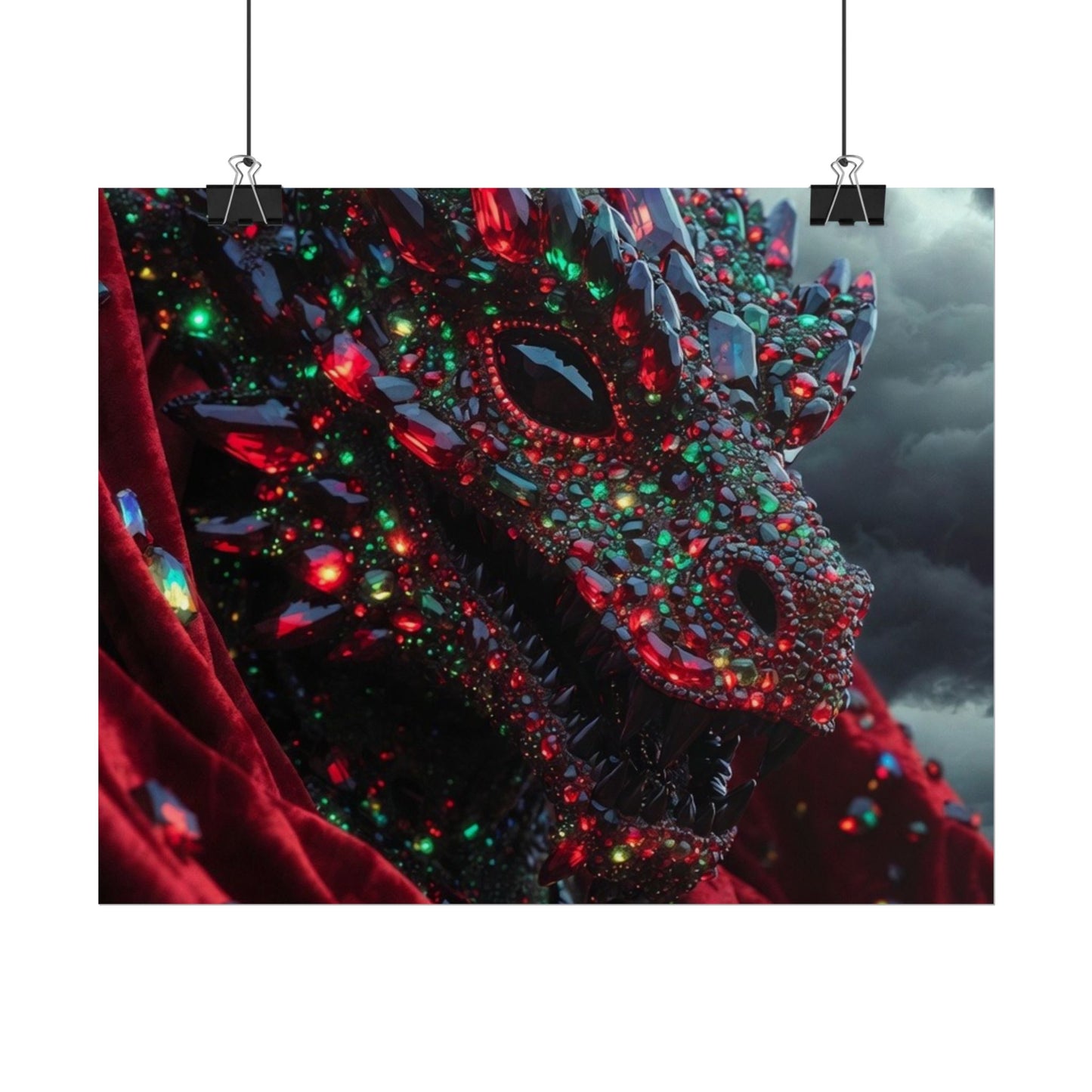 Rolled Poster — Jewel-Encrusted Dragon Art Print