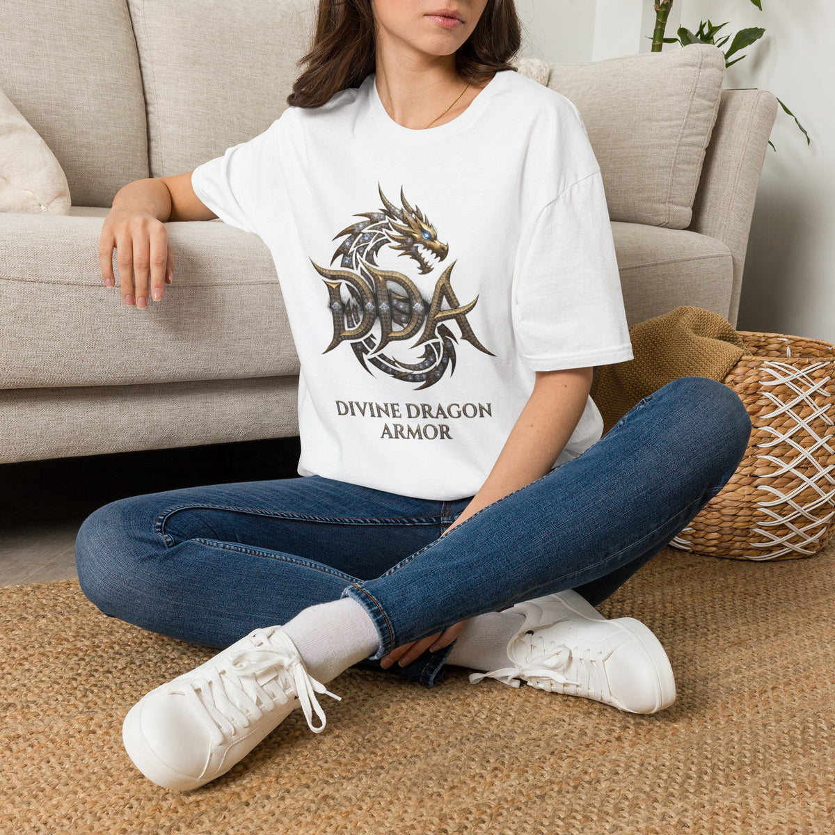 Dragon Logo Pocket T-Shirt — "DDA Divine Dragon Armor" Chest Patch