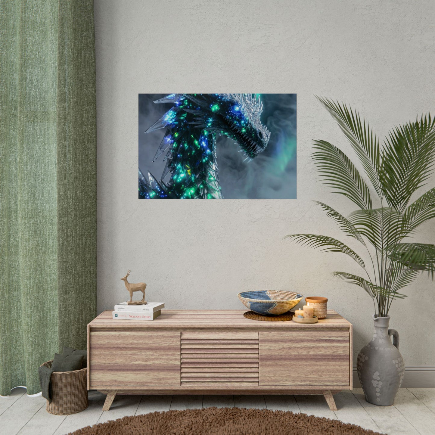 Crystal Dragon Poster – Fantasy Wall Art Rolled Print