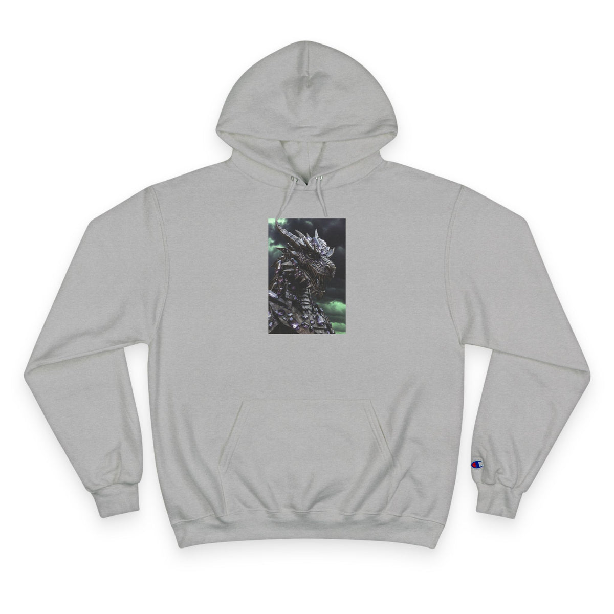 A Champion Hoodie with Artistic Dragon Design - Cozy Streetwear for Creative Souls, Perfect for Gifts, Festivals, and Everyday Wear
