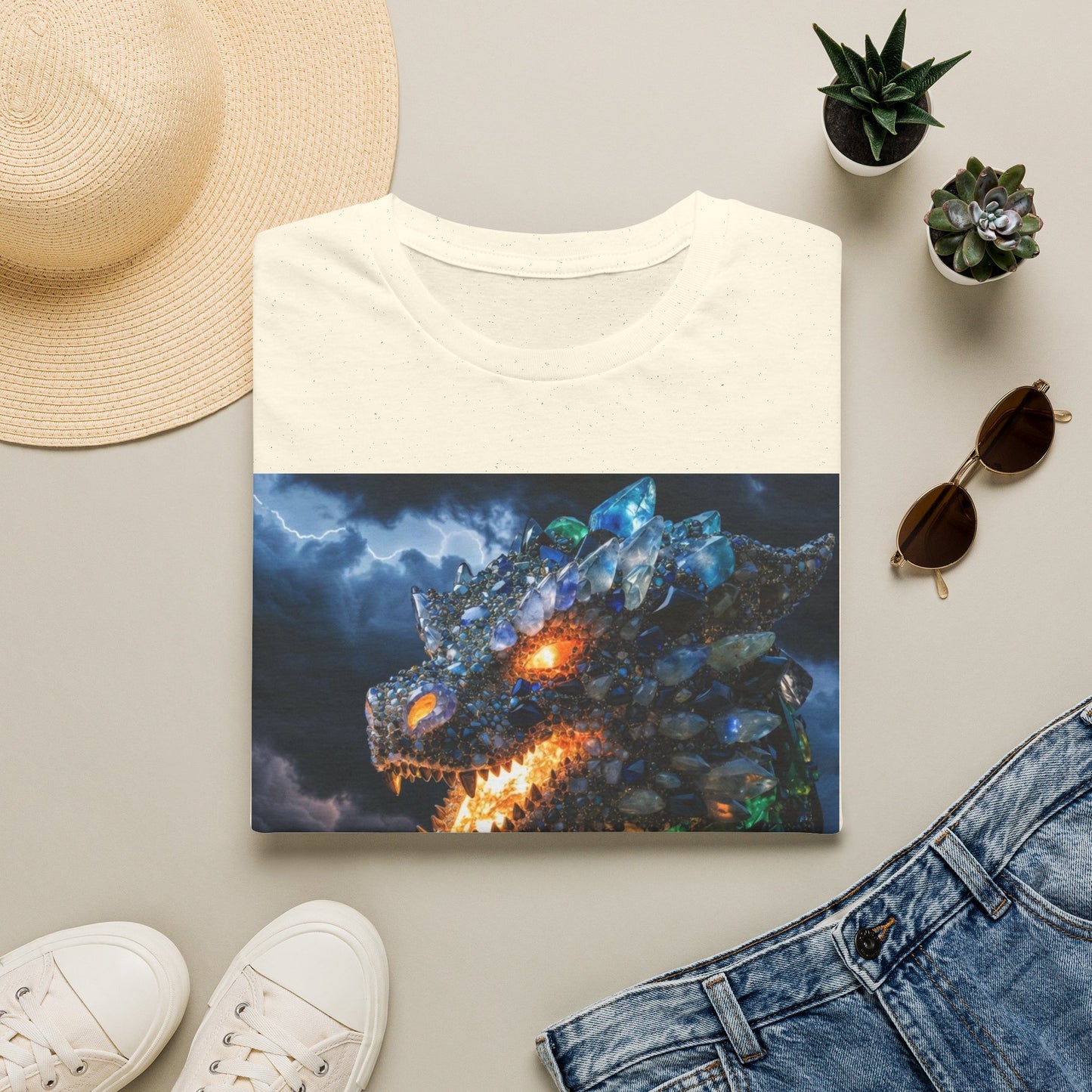 Gemstone Dragon T-Shirt — Fiery Crystal Dragon Graphic Tee