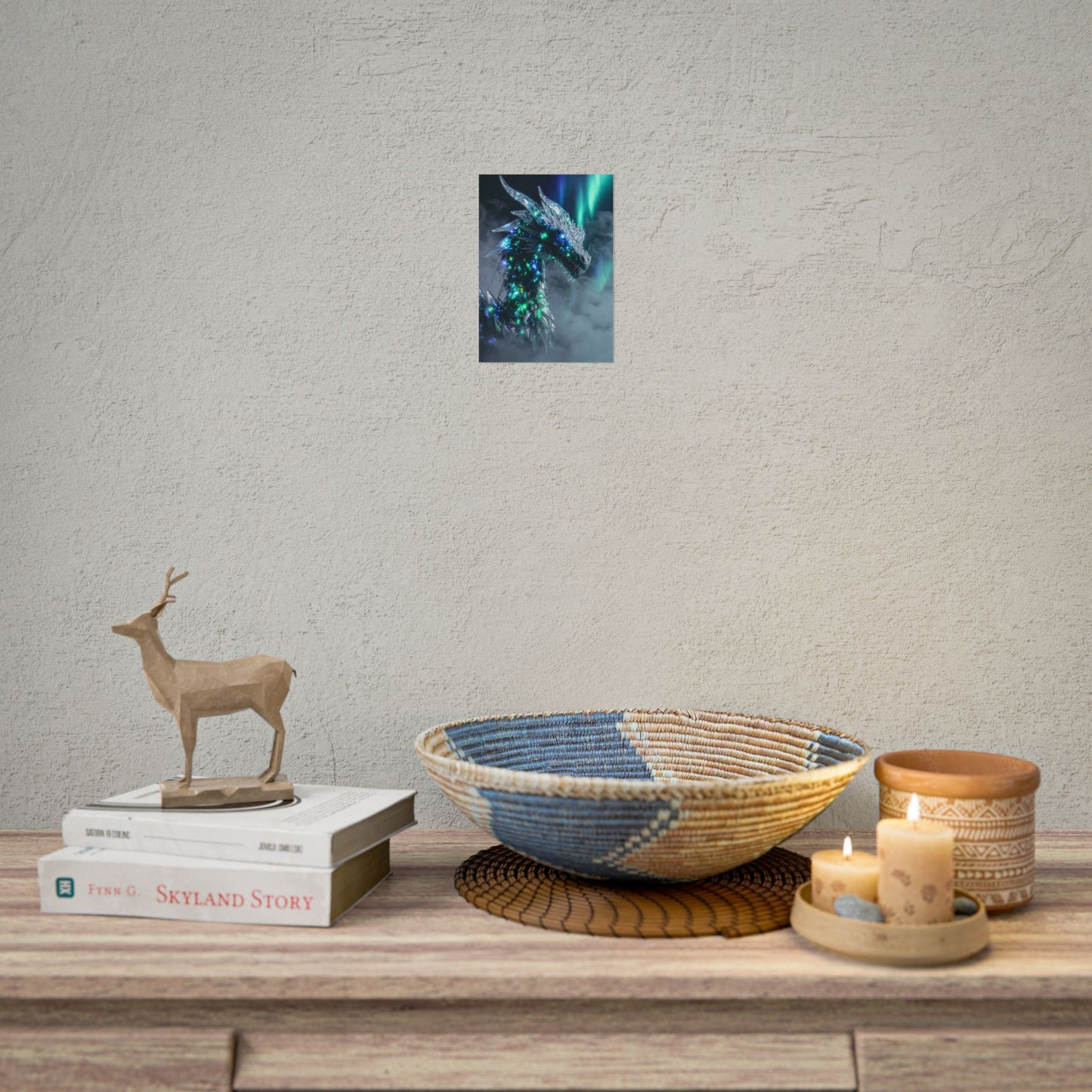 Crystal Dragon Poster – Fantasy Wall Art Rolled Print