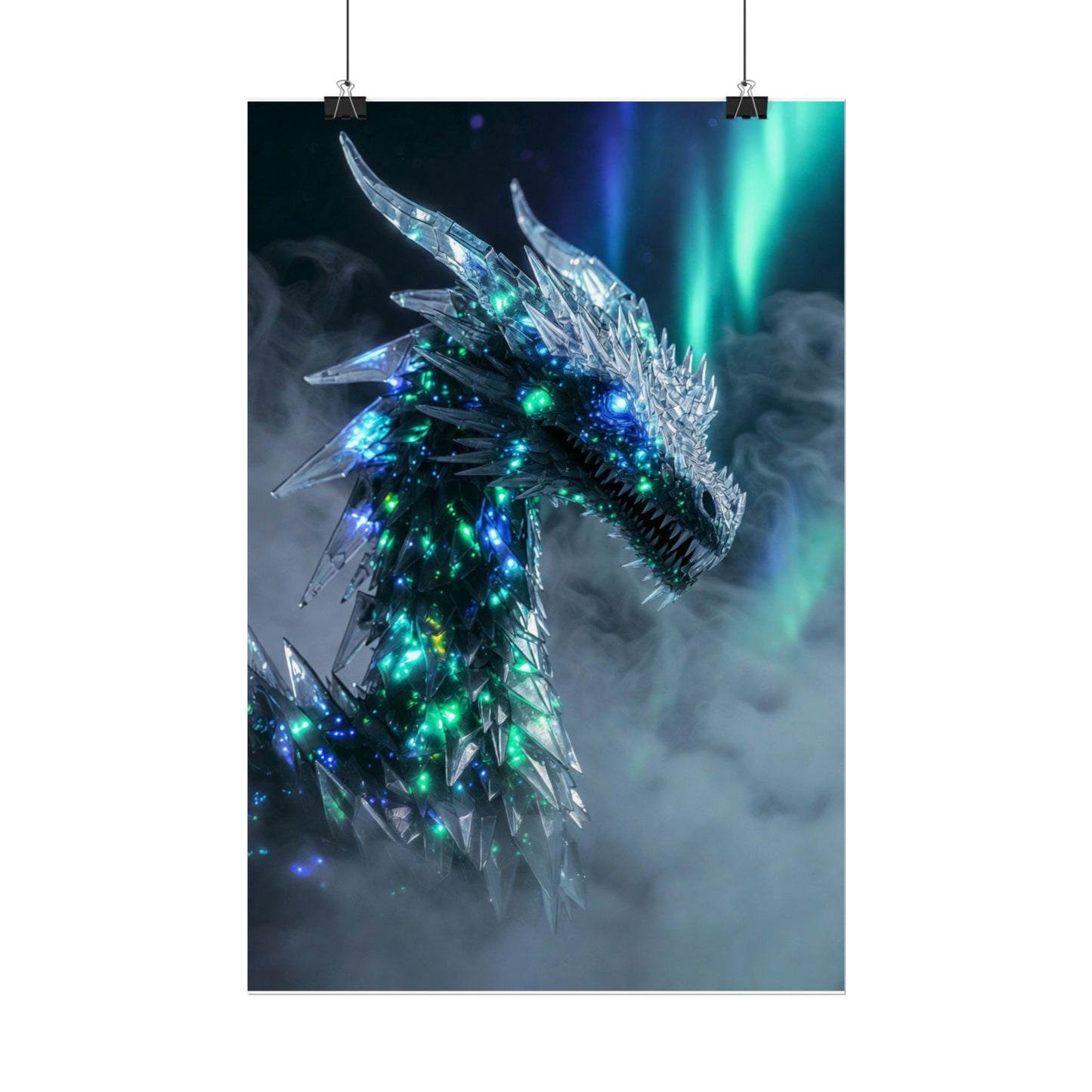 Crystal Dragon Poster – Fantasy Wall Art Rolled Print
