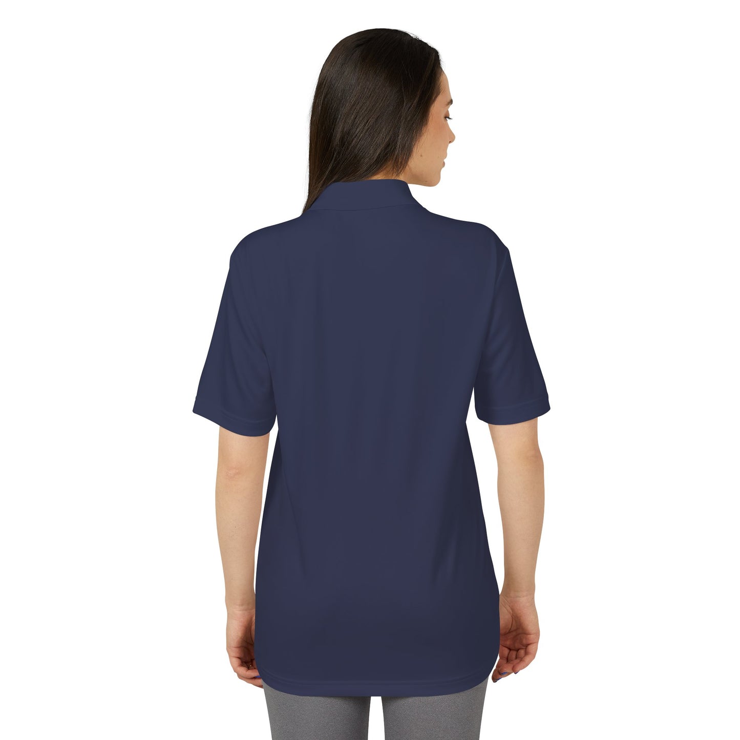 Adidas Performance Polo — Gold Crest Patch Chest Logo