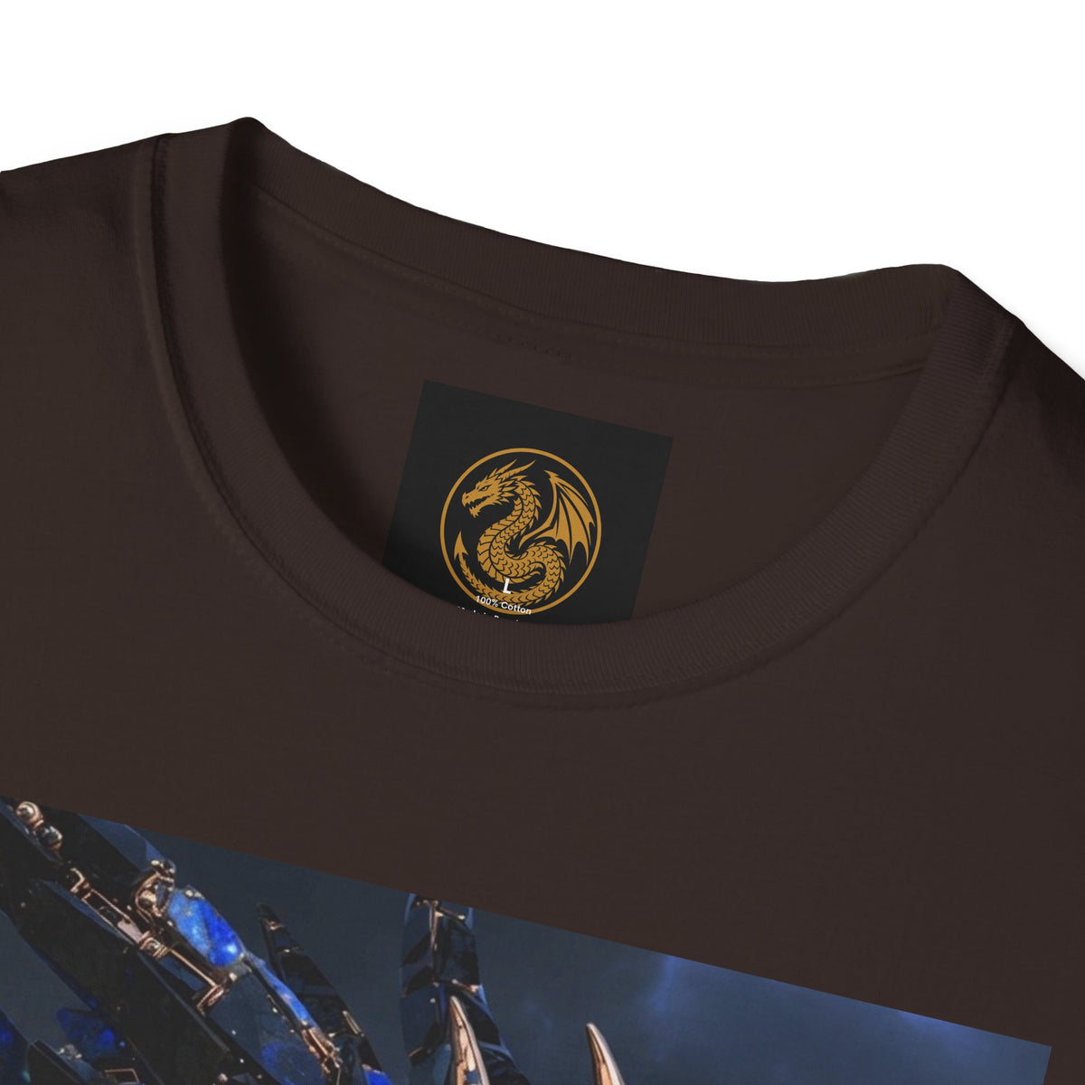 Blue Crystal Dragon T-Shirt — Mythical Fantasy Dragon Tee