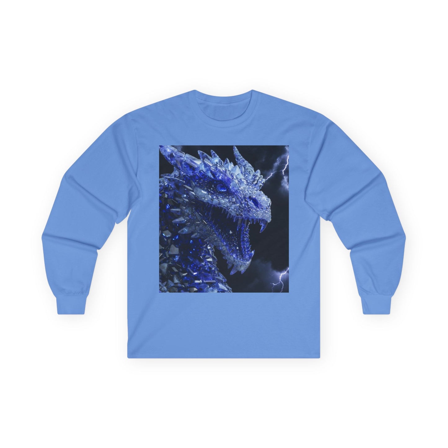 Ice Dragon Long Sleeve Tee — Blue Frost Dragon Graphic Shirt