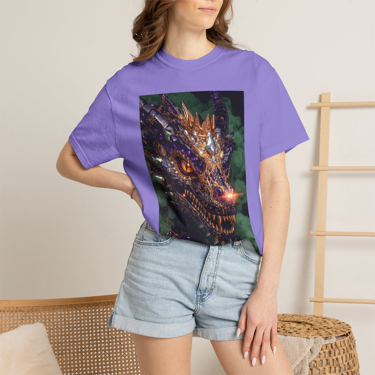 A Dragon Pocket Graphic T‑Shirt — Fiery Fantasy Chest Print