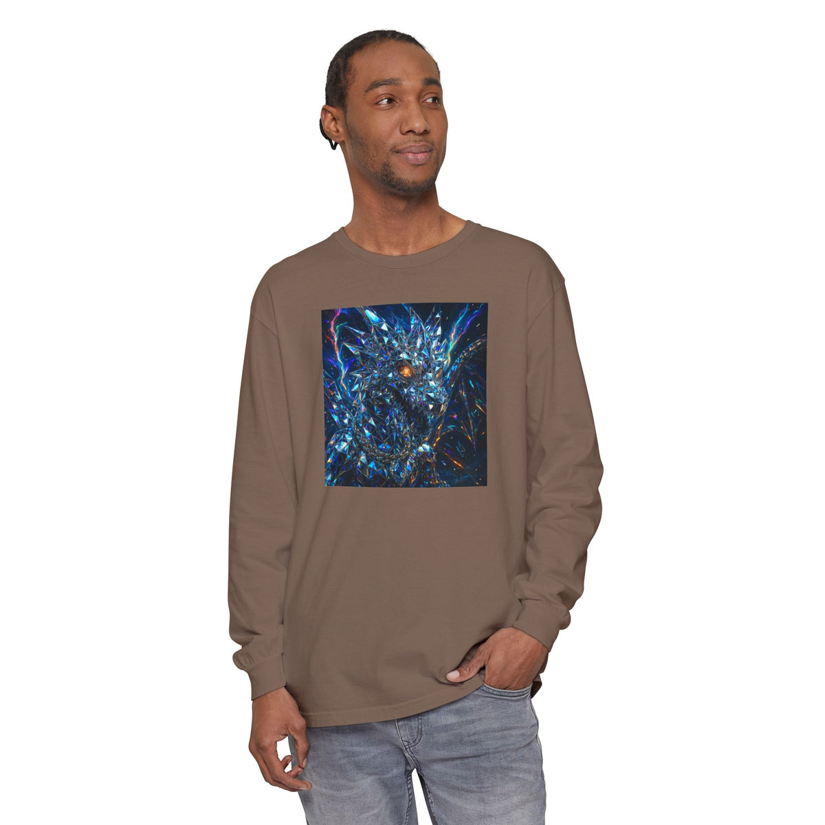 A Glass Dragon Garment-dyed Long Sleeve T-Shirt