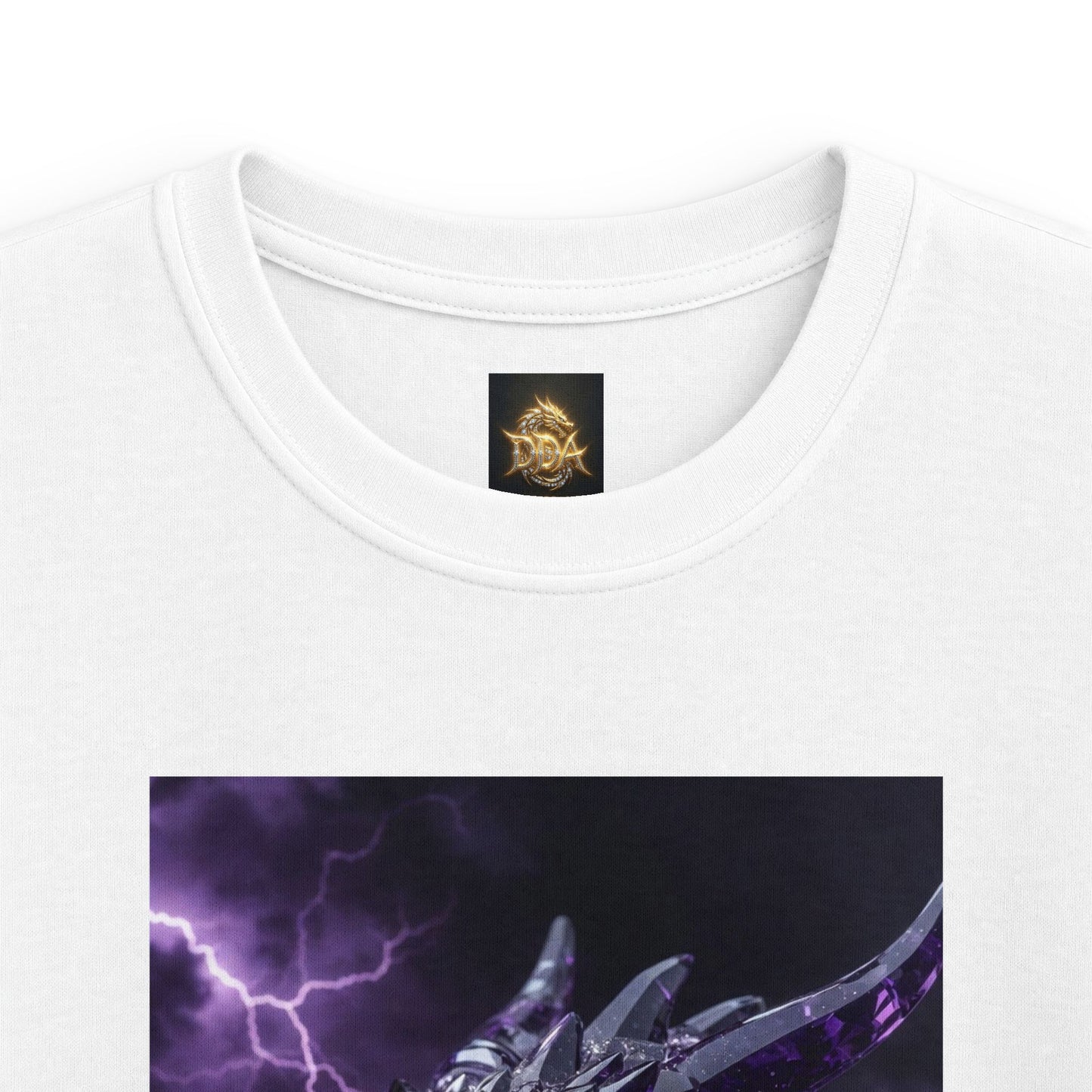 Kids Dragon Tee — Purple Lightning Dragon Graphic T-Shirt for Boys & Girls