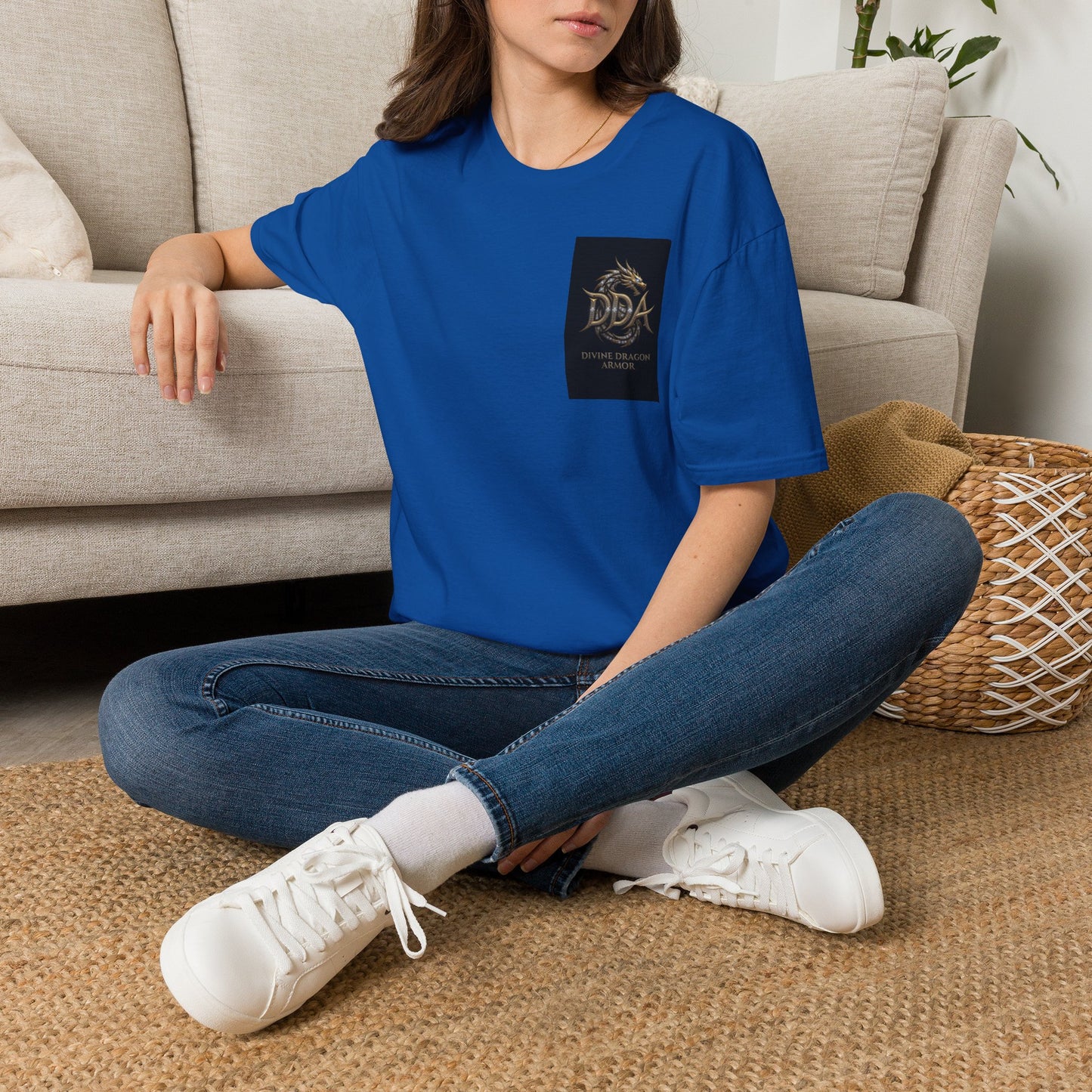 #1 Selling Dragon Logo Pocket T-Shirt — "DDA Divine Dragon Armor" Chest Patch