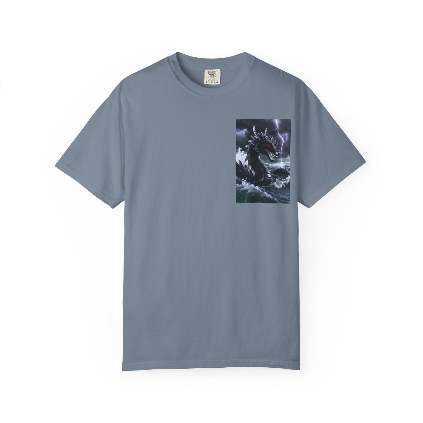 A Dragon Storm Graphic T-Shirt — Dark Fantasy Chest Print