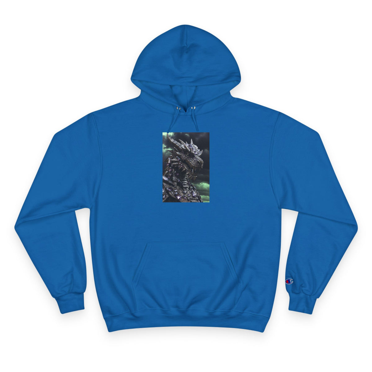 A Champion Hoodie with Artistic Dragon Design - Cozy Streetwear for Creative Souls, Perfect for Gifts, Festivals, and Everyday Wear