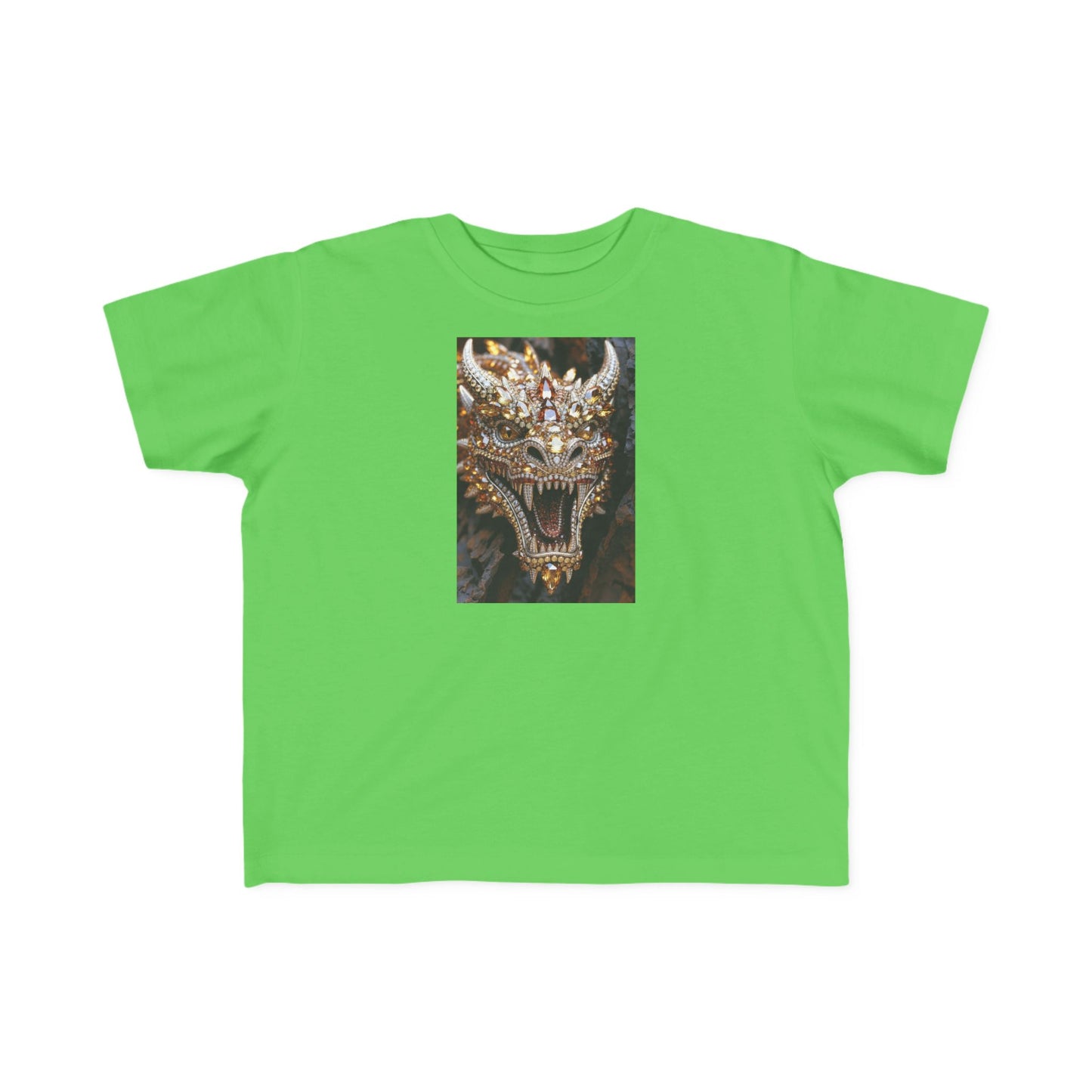 Toddler Tee — Fierce Gold Dragon Graphic Shirt