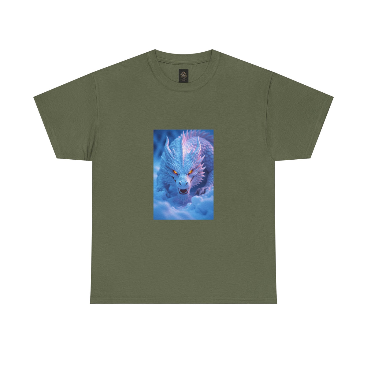 A Mystic Blue Dragon Tee — Ethereal Fantasy Animal Graphic T-Shirt