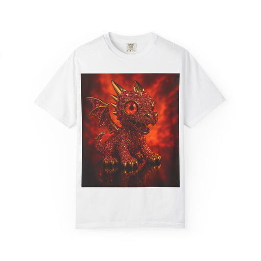 Cute Dragon T-shirt, Unisex Tee, Garment-Dyed Shirt, Gift for Dragon Lovers, Fantasy Apparel, Birthday & Holiday Gift