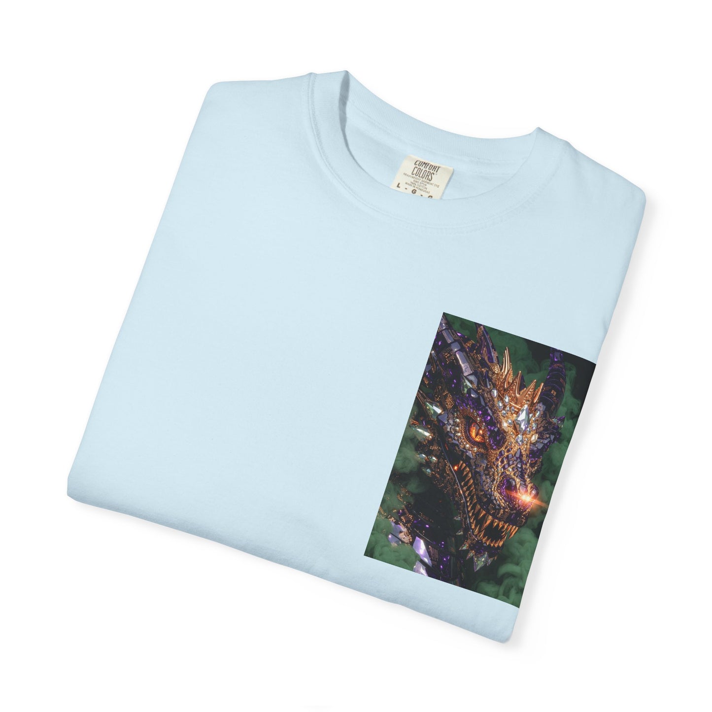 Dragon Pocket Graphic T‑Shirt — Fiery Fantasy Chest Print