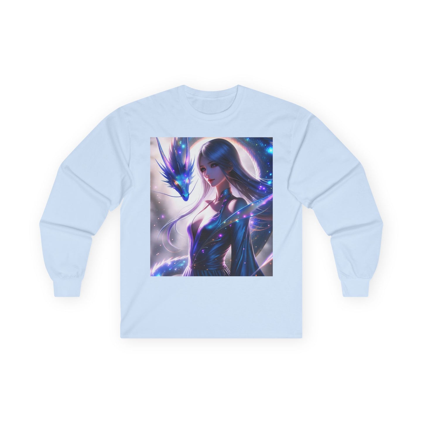 Anime Sorceress Long Sleeve Tee — Mystic Dragon Mage Artwork