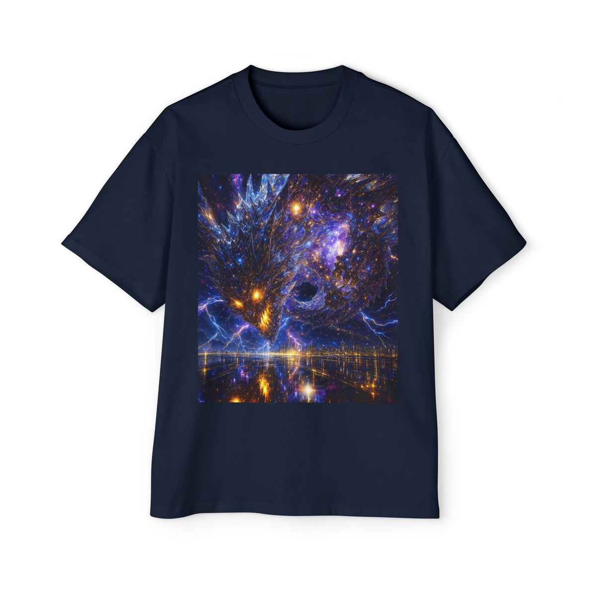 A Men's Oversized Cosmic Art Tee - Unique Space Graphic T-Shirt for Casual Wear, Sci-Fi Lovers, Gift for Birthdays, Festivals, Art Enthusiasts