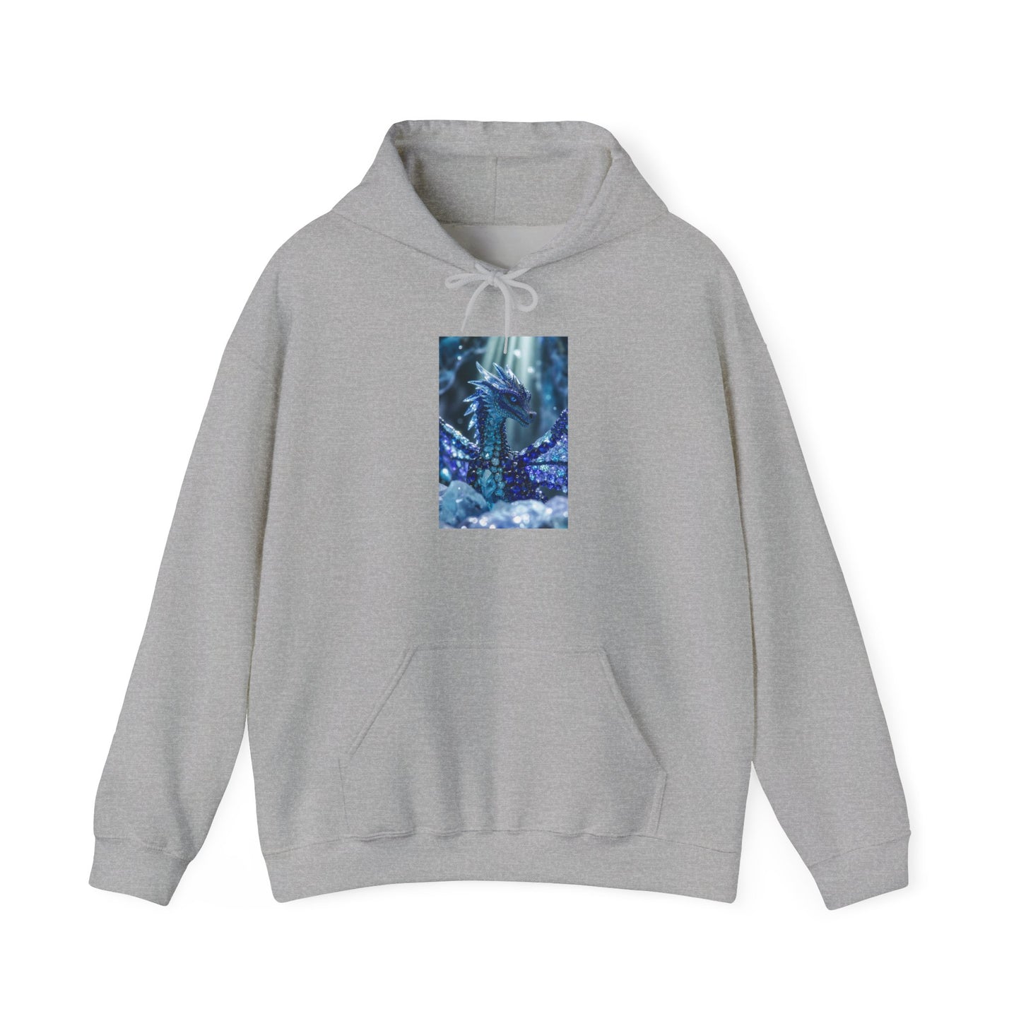 Blue Forest Dragon Hoodie — Mystic Night Scene Sweatshirt