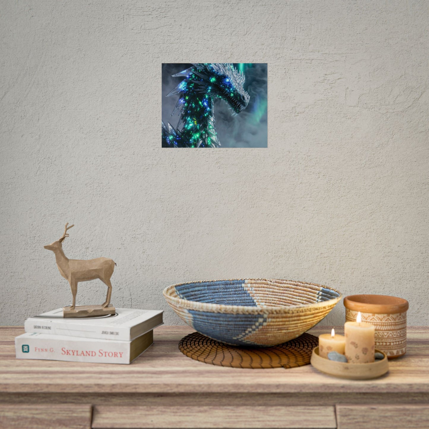 Crystal Dragon Poster – Fantasy Wall Art Rolled Print