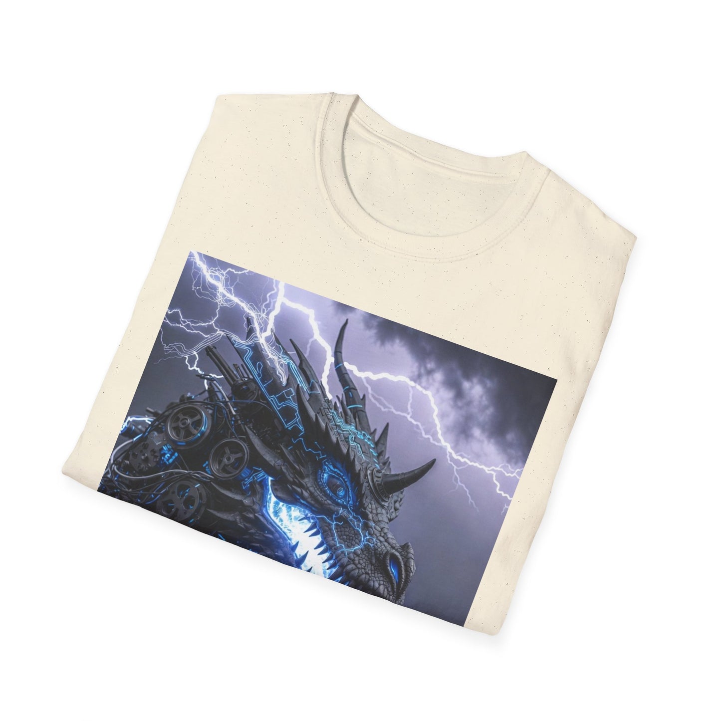 Dragon Storm T-Shirt — Electric Blue Fantasy Dragon Tee