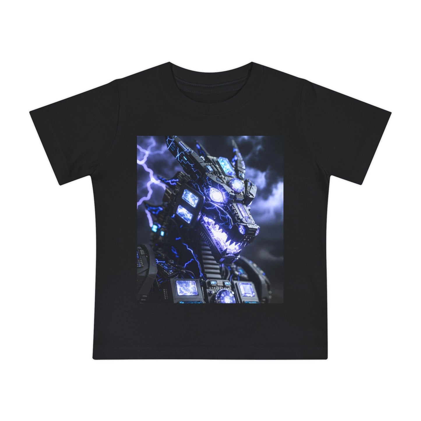Baby T-Shirt — Divine Dragon Armor Lightning Robot Graphic