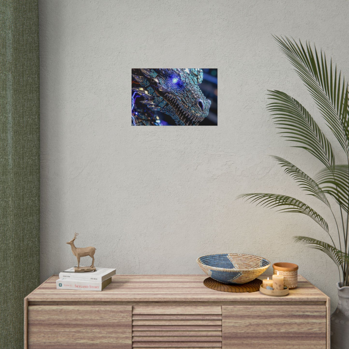 Rolled Poster — Crystal Cyber Dragon Art Print