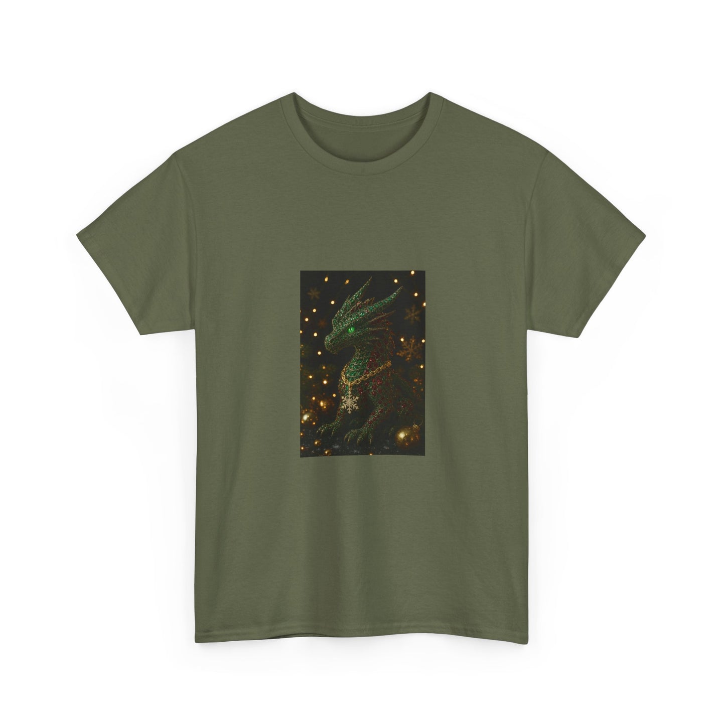 Christmas Dragon Constellation T-Shirt — Mystical Green Dragon & Starry Night Tee